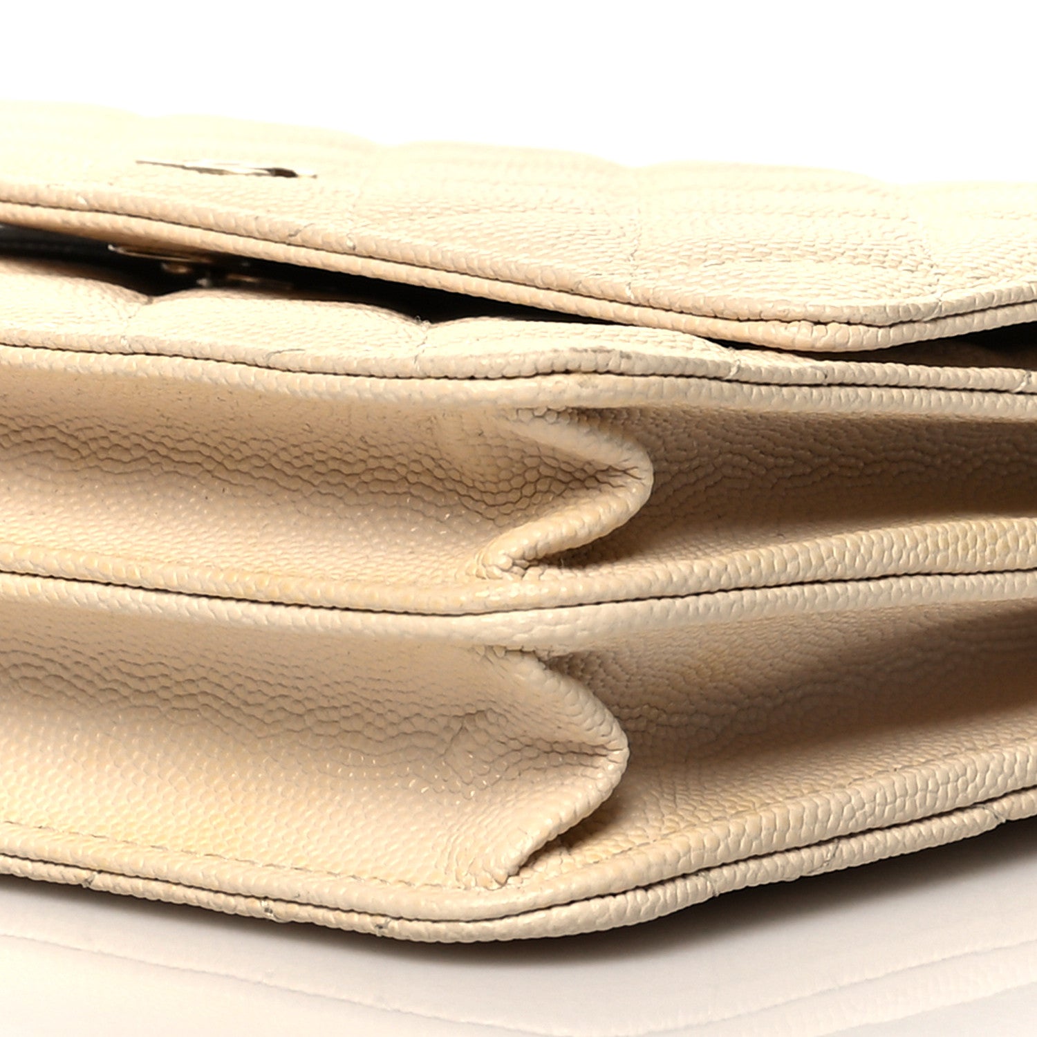 Chanel Caviar Quilted Square Wallet On Chain WOC White 11 of 13