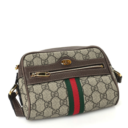 Gucci GG Supreme Monogram Web Mini Ophidia Shoulder Bag Brown 3 of 8