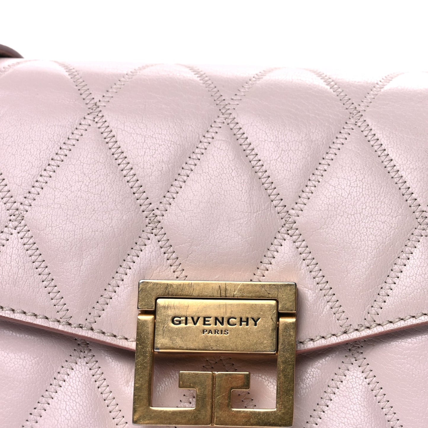 Goatskin Quilted Small GV3 Shoulder Bag  Pale Pink