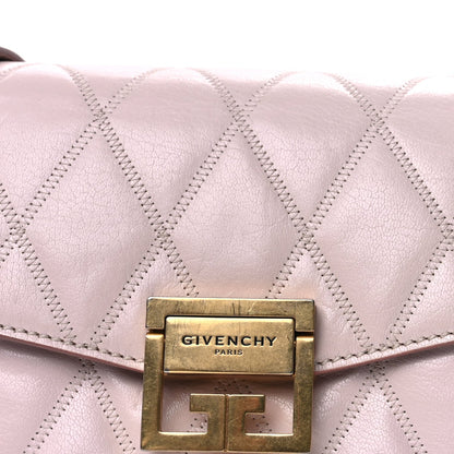 Givenchy Goatskin Quilted Small GV3 Shoulder Bag  Pale Pink 6 of 8