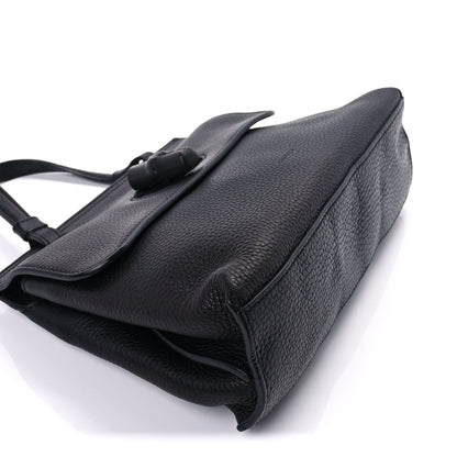 Gucci Cellarius Calfskin Small Bamboo Daily Top Handle Bag  Black 7 of 8