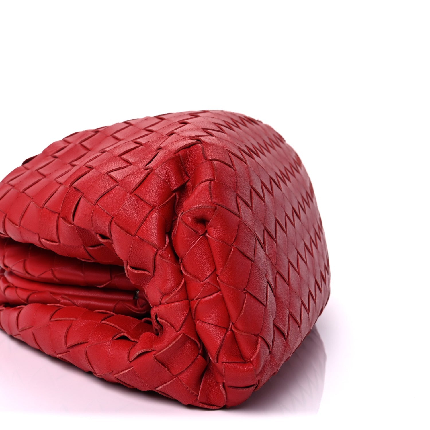 Bottega Veneta Nappa Maxi Intrecciato The Pouch Oversized Clutch Bright Red 7 of 8