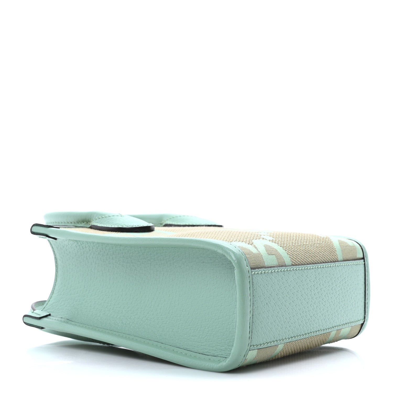 Gucci Monogram Jumbo GG Textured Dollar Calfskin Mini Tote Bag Pepperlight Mint 4 of 7
