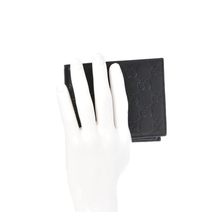 Gucci Guccissima Bi-Fold ID Wallet Black 2 of 8