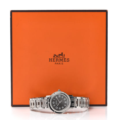 Hermes Stainless Steel 24mm Clipper Quartz Watch Gray 6 of 6