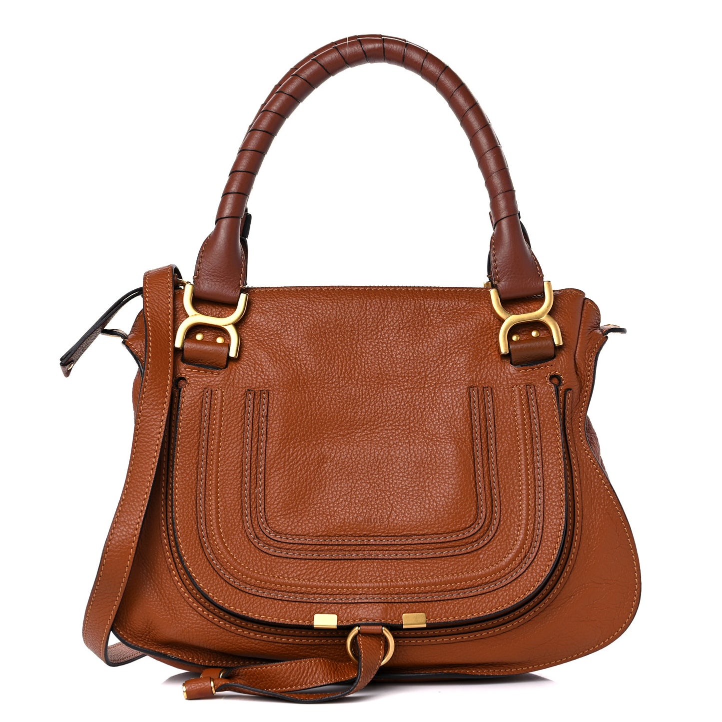 Calfskin Medium Marcie Satchel Tan
