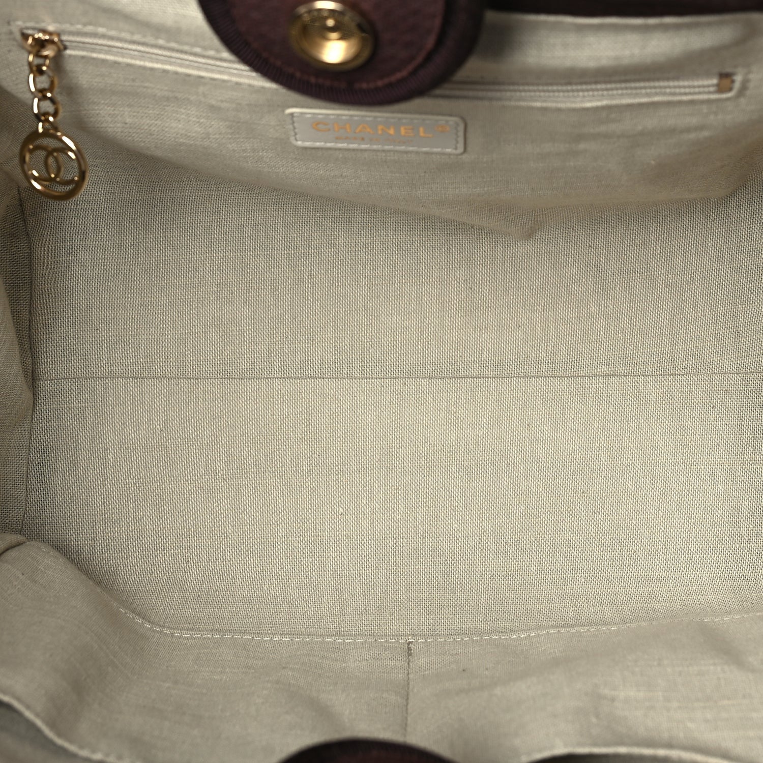 Chanel Mixed Fibers Calfskin Small Deauville Tote  Burgundy 4 of 9