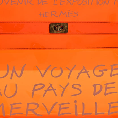 Hermes Vinyl Souvenir De L'Exposition Kelly Orange 7 of 7