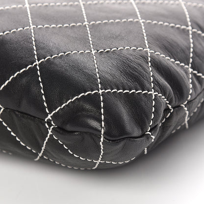 Chanel Lambskin Contrast Stitch Shoulder Bag Black 6 of 11