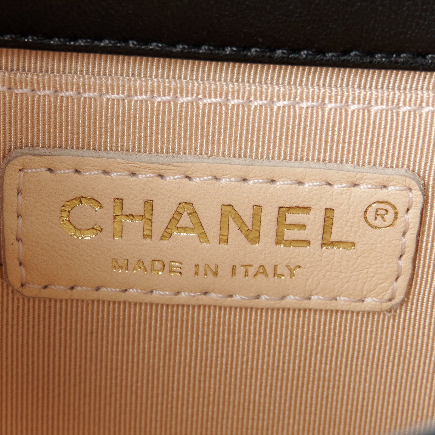 Goatskin Quilted Chic Pearls Flap Black