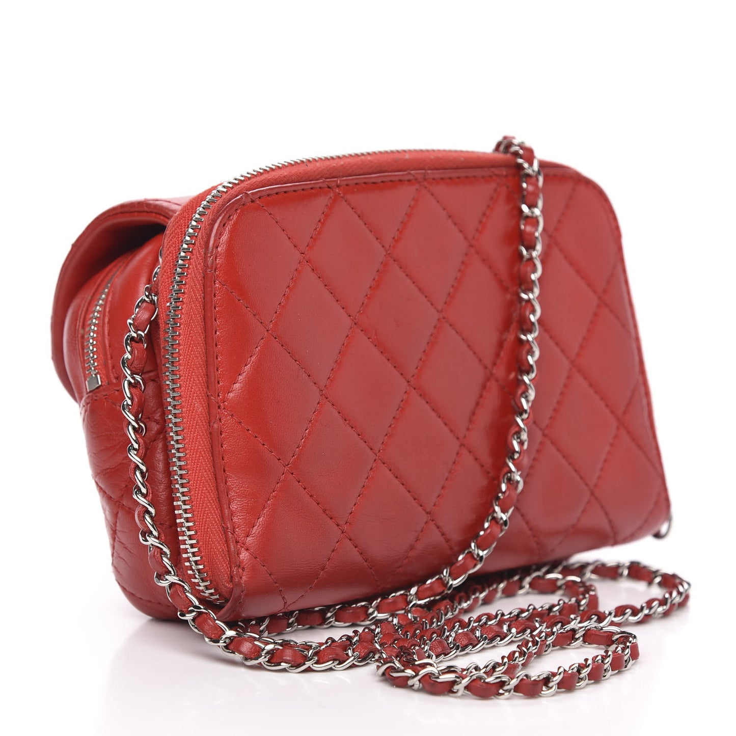 Lambskin Quilted WOC Mini Flap Red