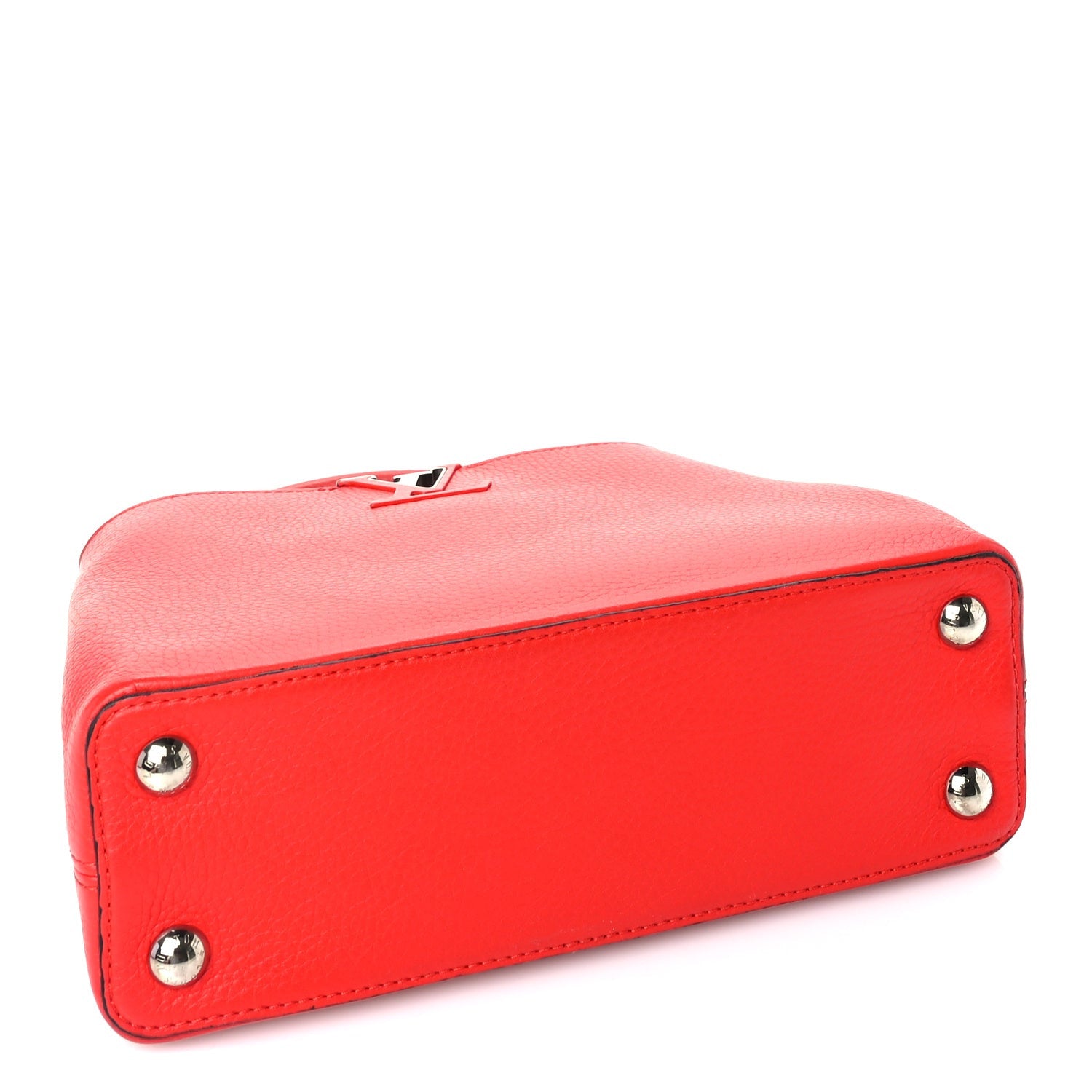 Louis Vuitton Taurillon Capucines BB  Scarlet Red 3 of 8