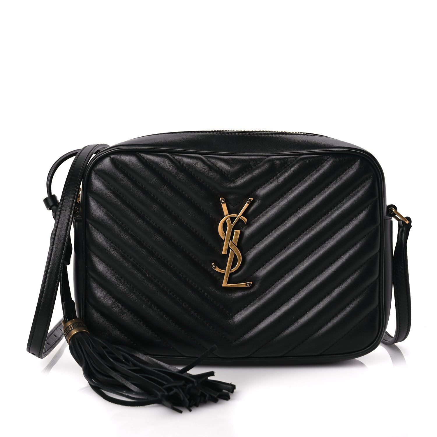 Saint Laurent Calfskin Matelasse Monogram Lou Camera Bag Black 1 of 8