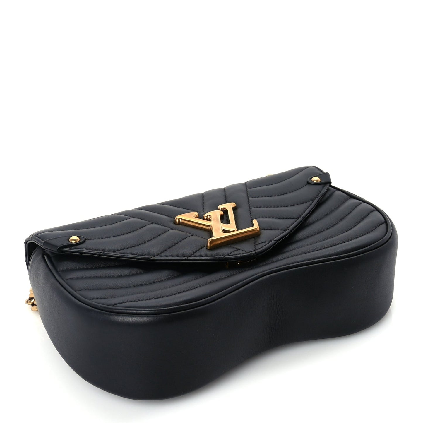 Calfskin New Wave Chain PM Black