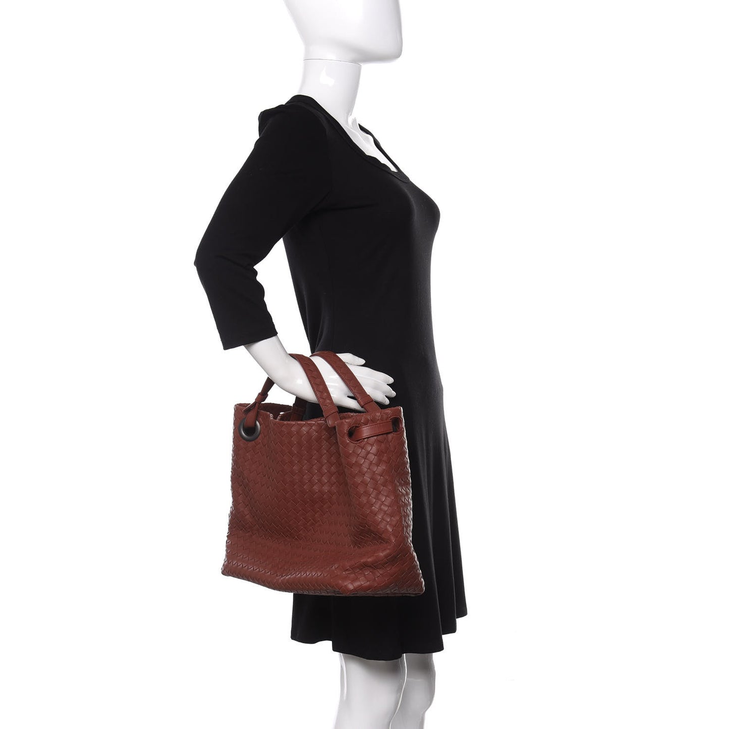 Nappa Intrecciato Medium Garda Bag Brique