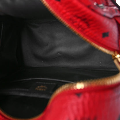 MCM Visetos Studded Small Stark M Backpack Scooter Red 5 of 9