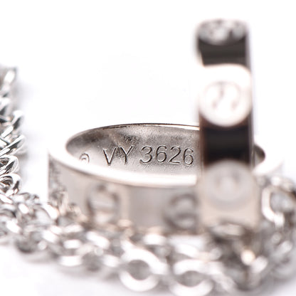 Cartier 18K White Gold Interlocking LOVE Necklace 6 of 8