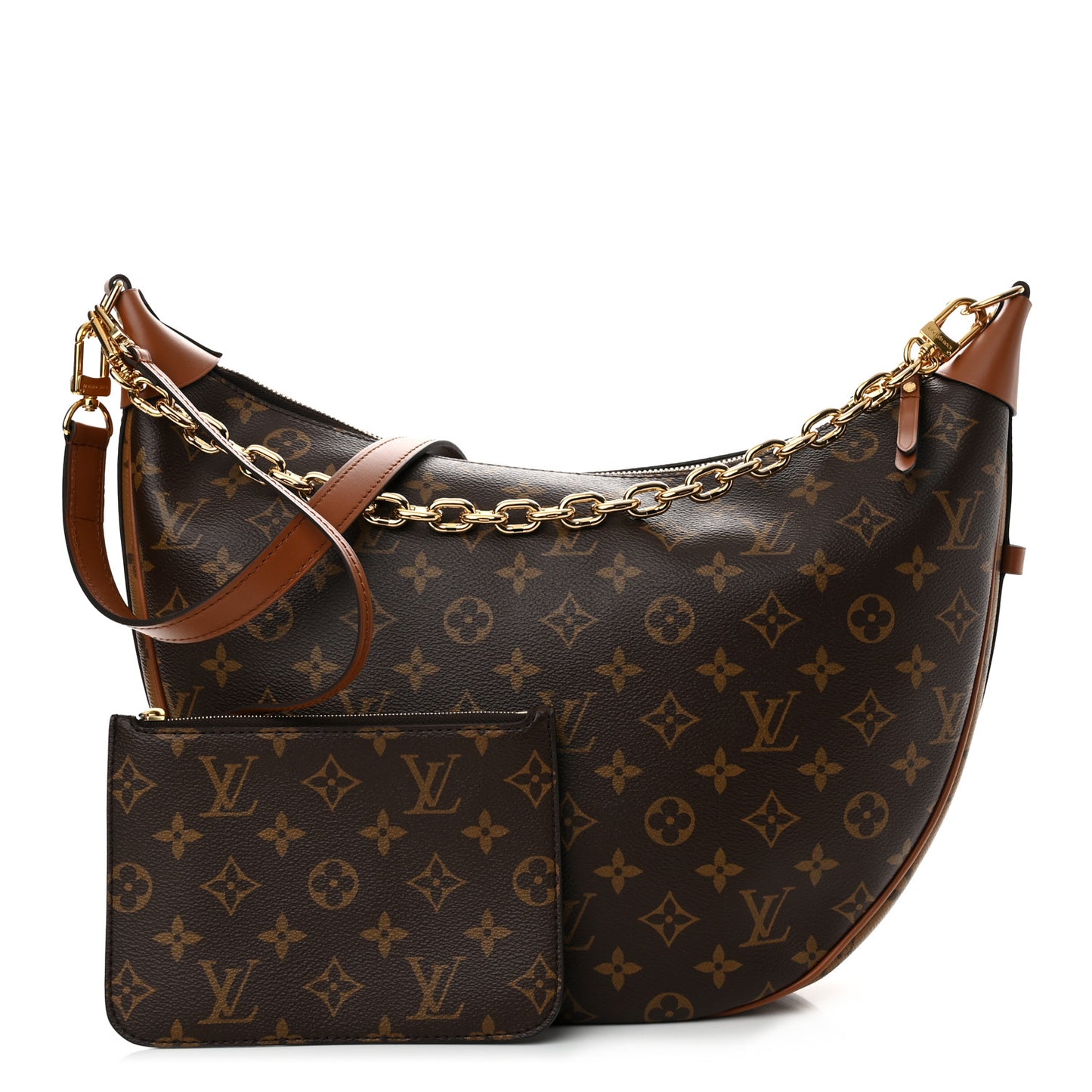 Reverse Monogram Loop Hobo