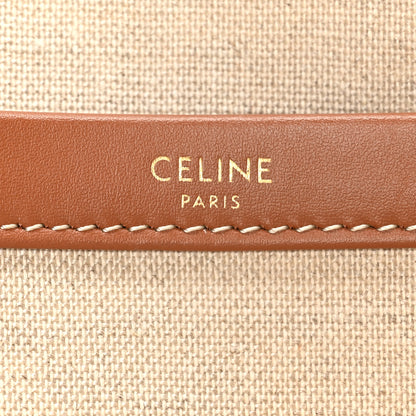 Celine Jacquard Striped Large Cabas Thais White Black 6 of 9