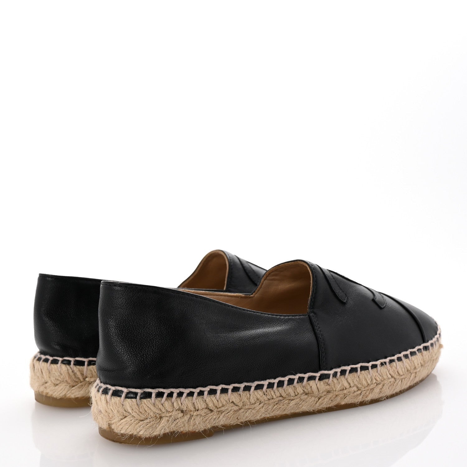 Chanel Lambskin CC Espadrilles 39 Black 5 of 7
