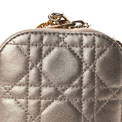 Christian Dior Lambskin Cannage Lady Dior Phone Holder  Gold 6 of 8