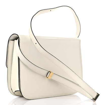 Celine Spazzolato Calfskin Medium Classic Box Flap Bag White 3 of 13
