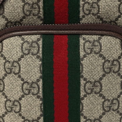 Gucci GG Supreme Monogram Web Mini Ophidia Double Zip Messenger Bag Beige New Acero 6 of 8