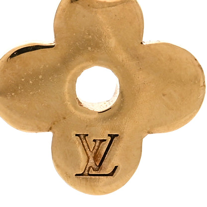 Louis Vuitton Brass Blooming Earrings Gold 4 of 5