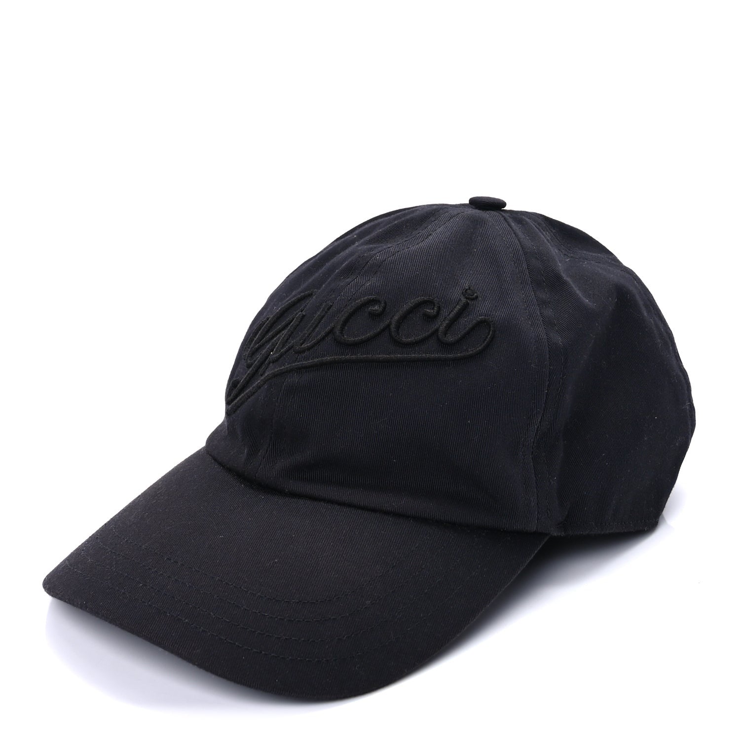 Gucci Cotton Logo Script Baseball Hat M Navy 2 of 14