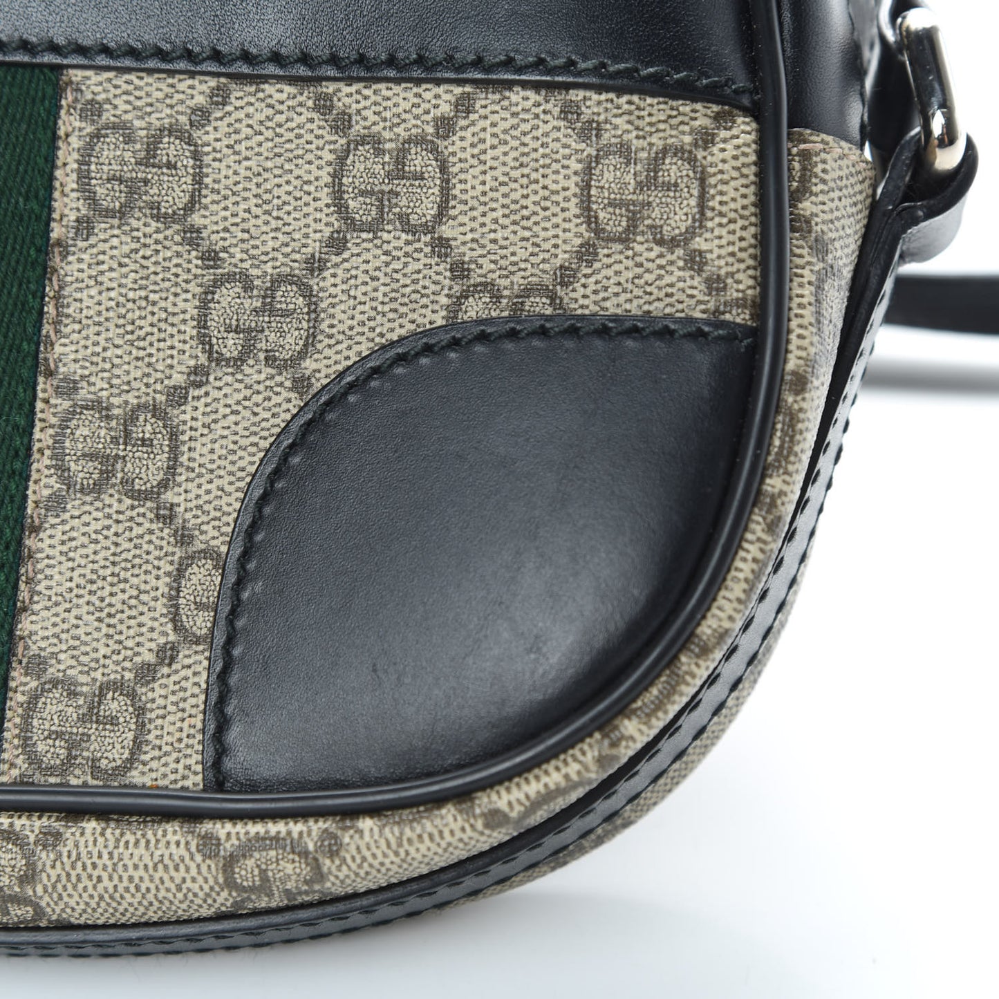 GG Supreme Monogram Web Small Shoulder Bag Black