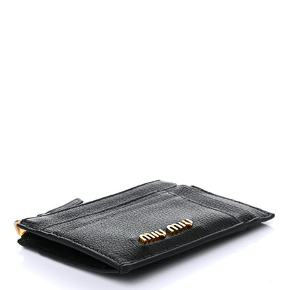 Miu Miu Madras Zip Card Case Black 4 of 6