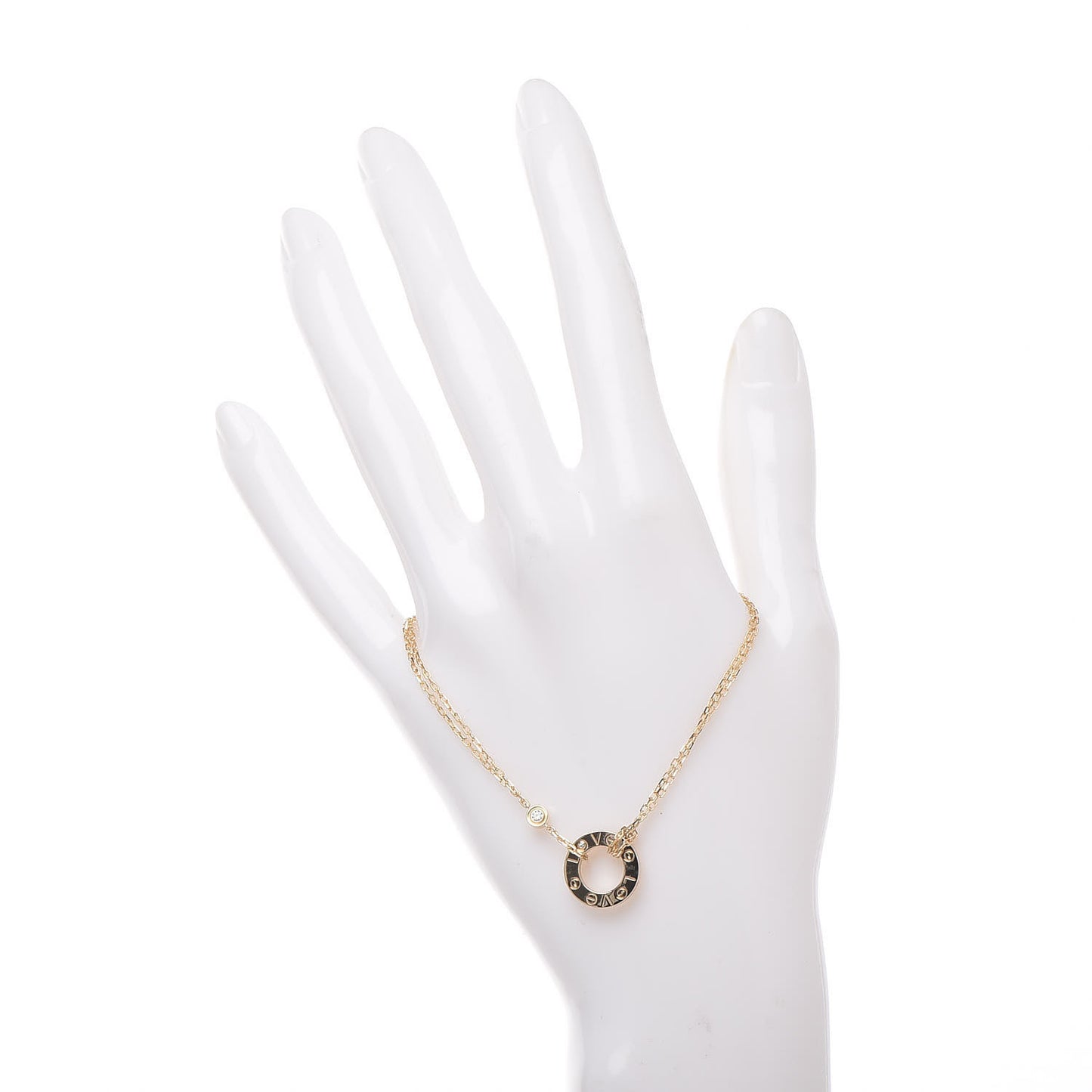 18K Yellow Gold Diamond LOVE Bracelet