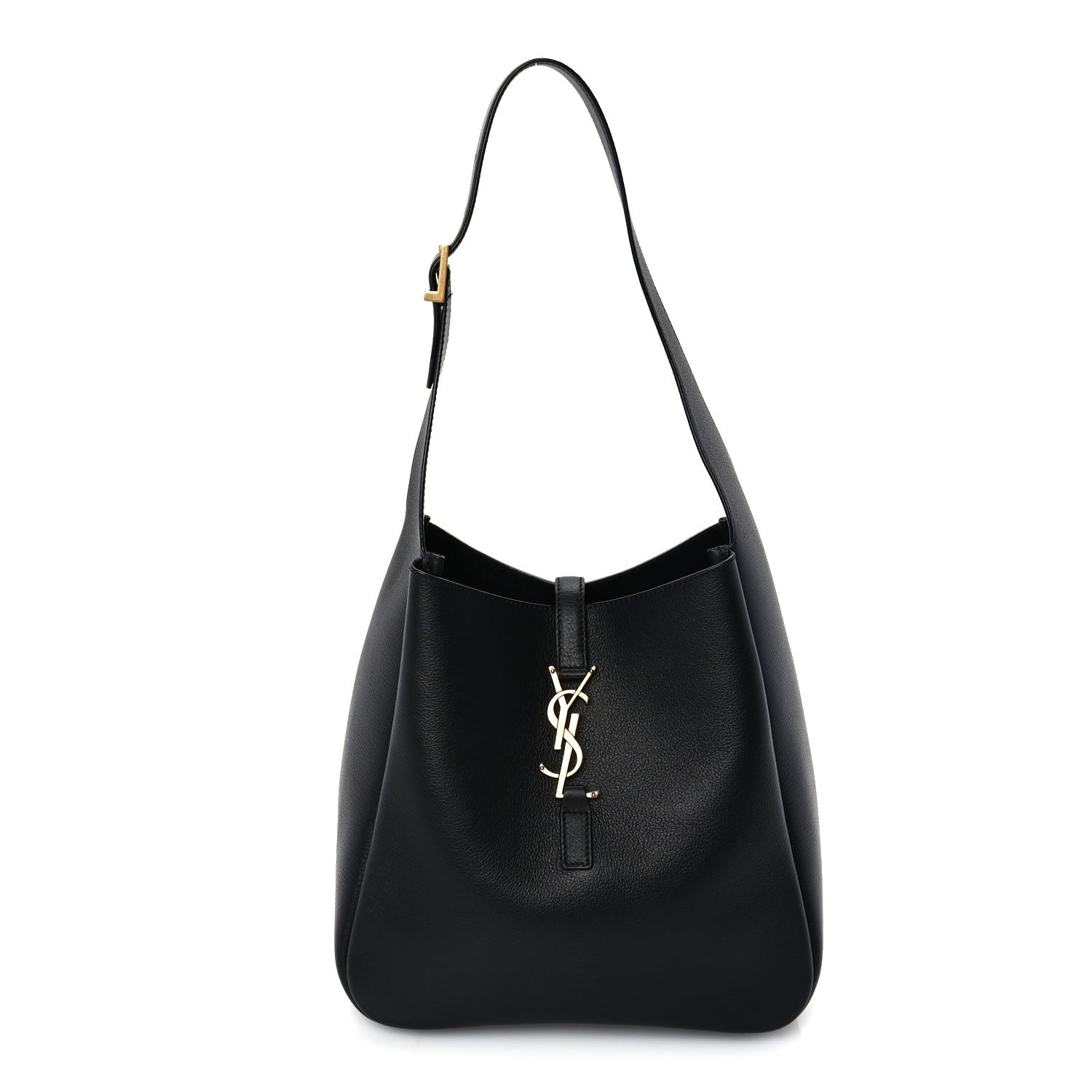 Saint Laurent Grained Calfskin Small Le 5 A 7 Supple Hobo Black 1 of 8