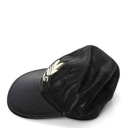 Gucci GUCCI X ADIDAS Dollar Calfskin Trefoil Stefanos Baseball Hat S Black 3 of 7