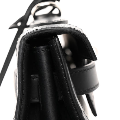 Hermes Toile Quadrille Swift Kelly Sellier 28 Ecru White Black 12 of 13