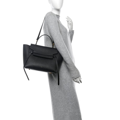 Celine Grained Calfskin Mini Belt Bag Black 2 of 7