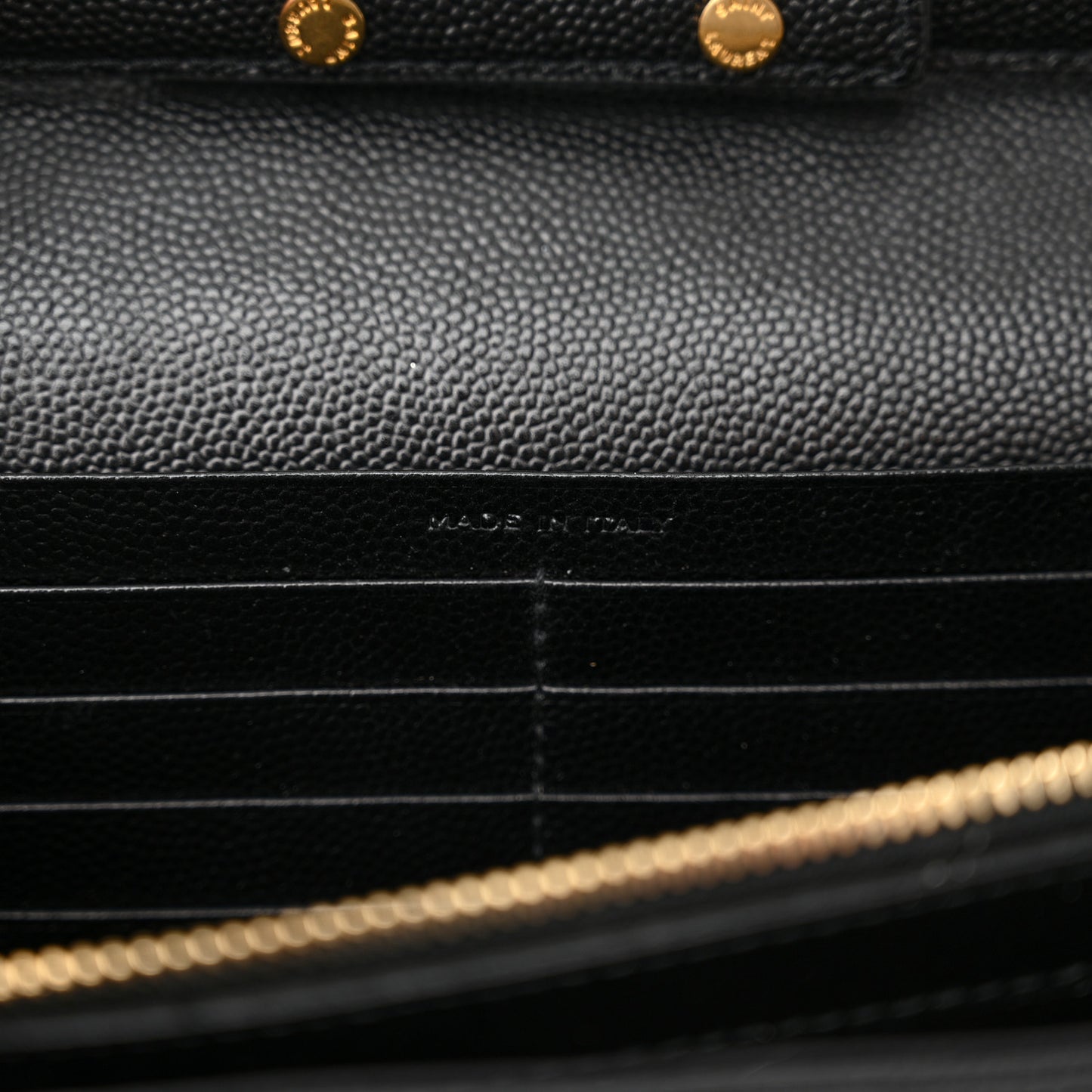 Grain De Poudre Matelasse Chevron Monogram Chain Wallet Black