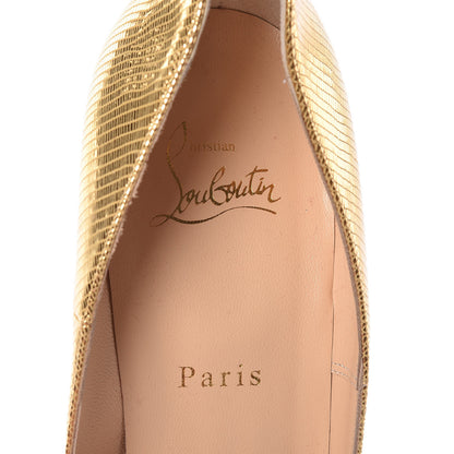 Christian Louboutin Laminato Dino So Kate 120 Pumps 40 Gold 6 of 8