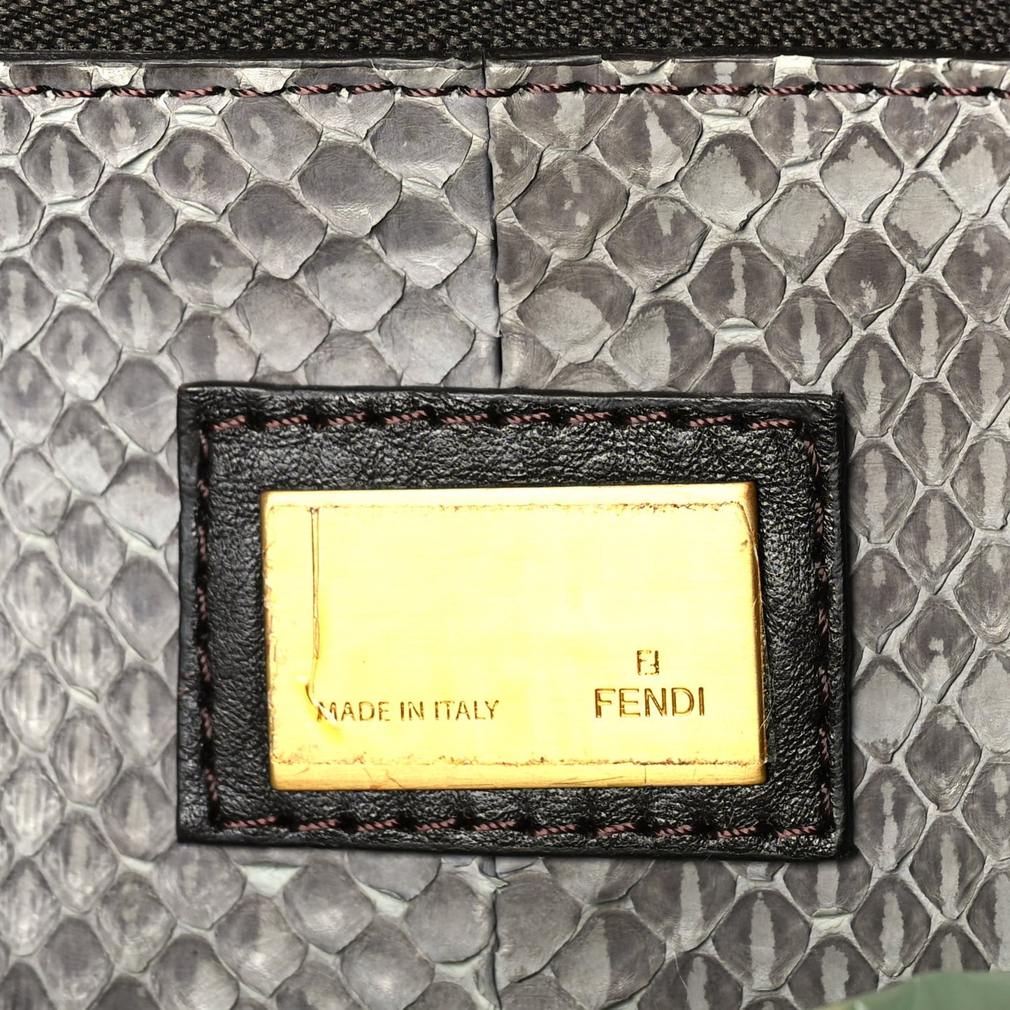 Snakeskin Large Peekaboo Iconic Satchel Green