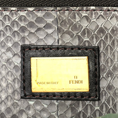 Fendi Snakeskin Large Peekaboo Iconic Satchel Green 5 of 8