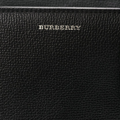 Burberry Derby Calfskin House Check Medium Banner Tote Black Sea Green 6 of 8