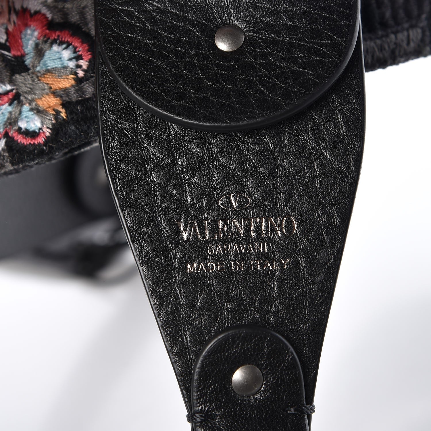 Valentino Garavani Canvas Camubutterfly Rockstud Guitar Strap Multicolor 4 of 5