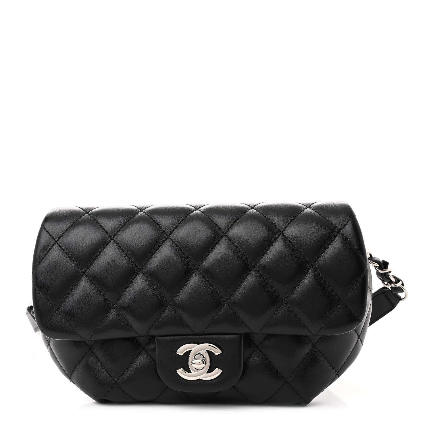 Chanel Calfskin Quilted CC Uniform Flap Belt Bag Black 1 of 11