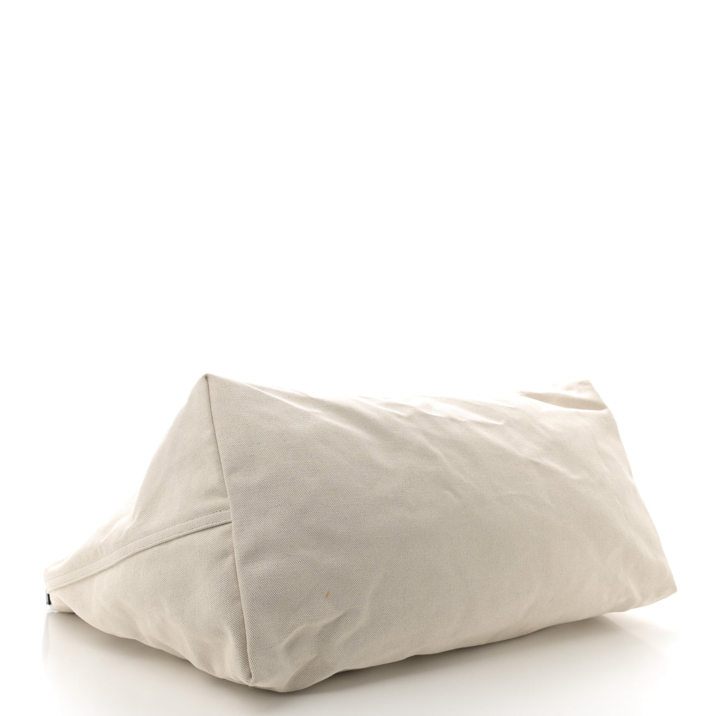 Linen Calfskin Rive Gauche Maxi Tote Grege et Noir