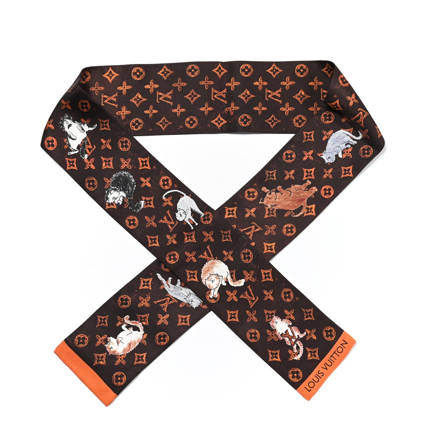 Silk Catogram Classic Bandeau Marron