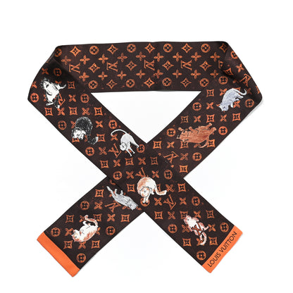 Louis Vuitton Silk Catogram Classic Bandeau Marron 1 of 3