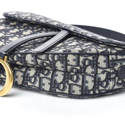Christian Dior Oblique Saddle Bag Blue 9 of 11