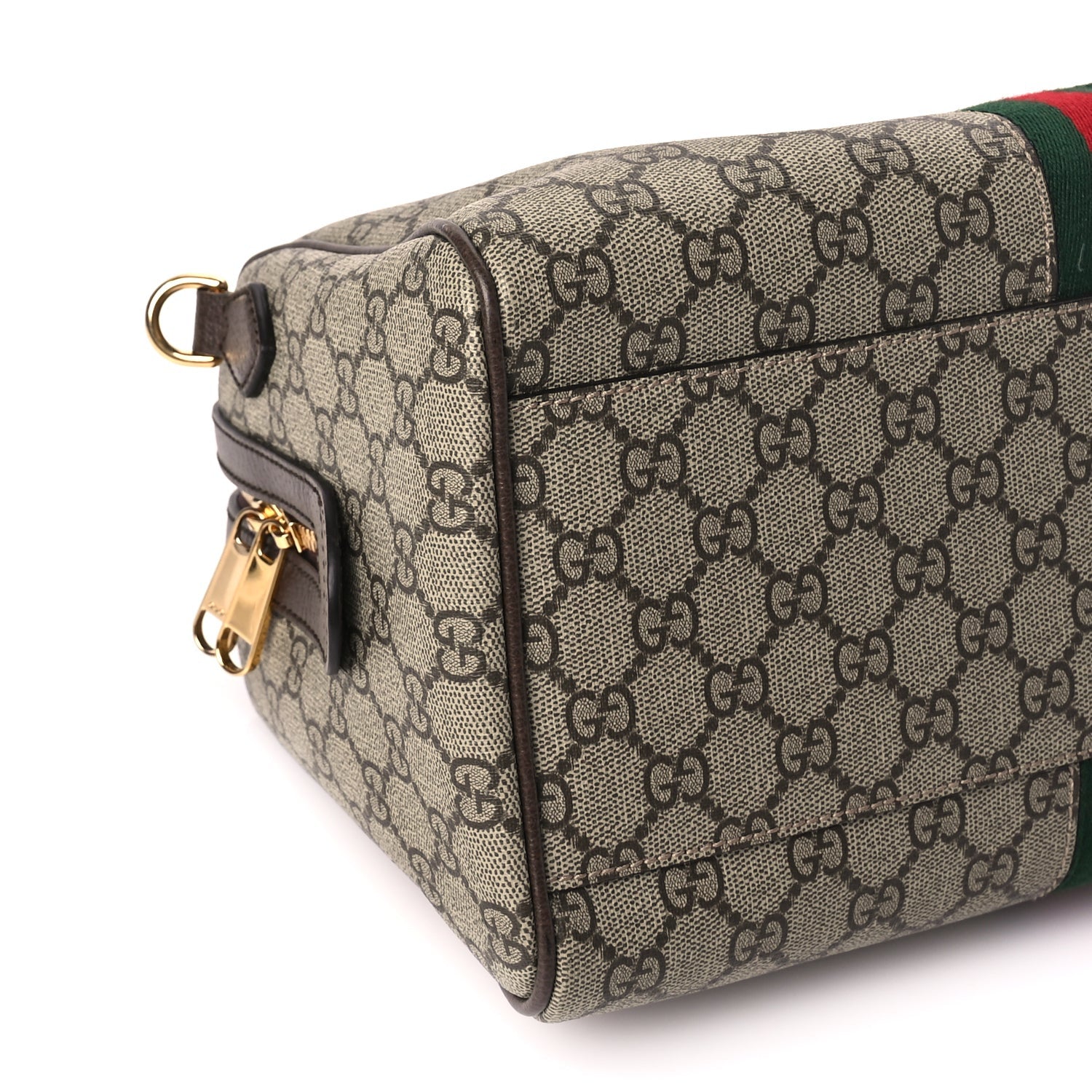 Gucci GG Supreme Monogram Web Medium Ophidia Top Handle Bag Beige Ebony 7 of 8