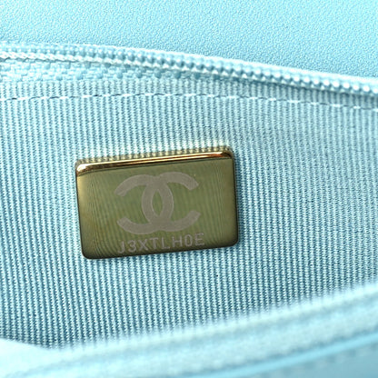 Chanel Lambskin Quilted Trendy CC Wallet On Chain WOC Light Blue 6 of 9