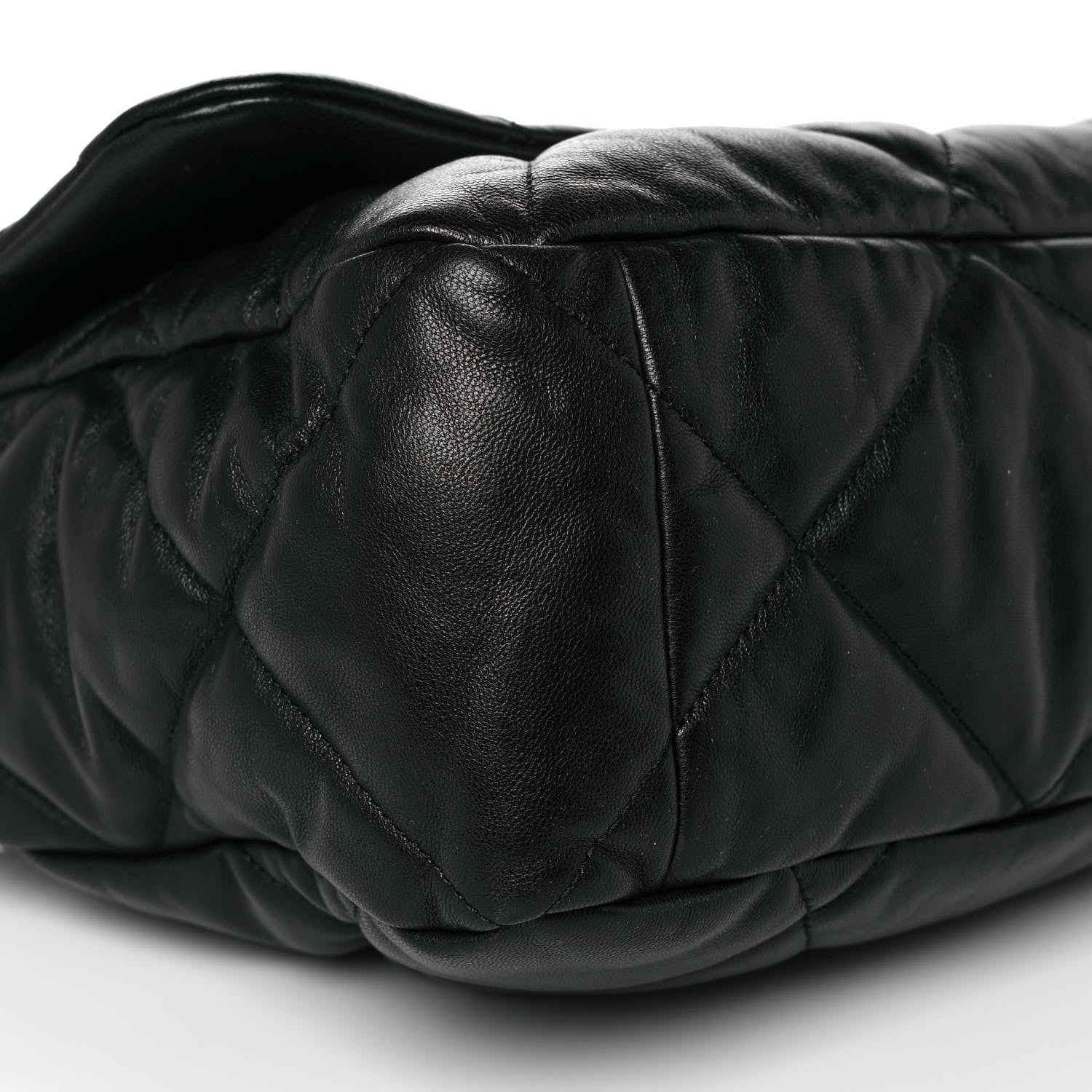 Chanel Goatskin Quilted Maxi Chanel 19 Flap Black 8 of 13